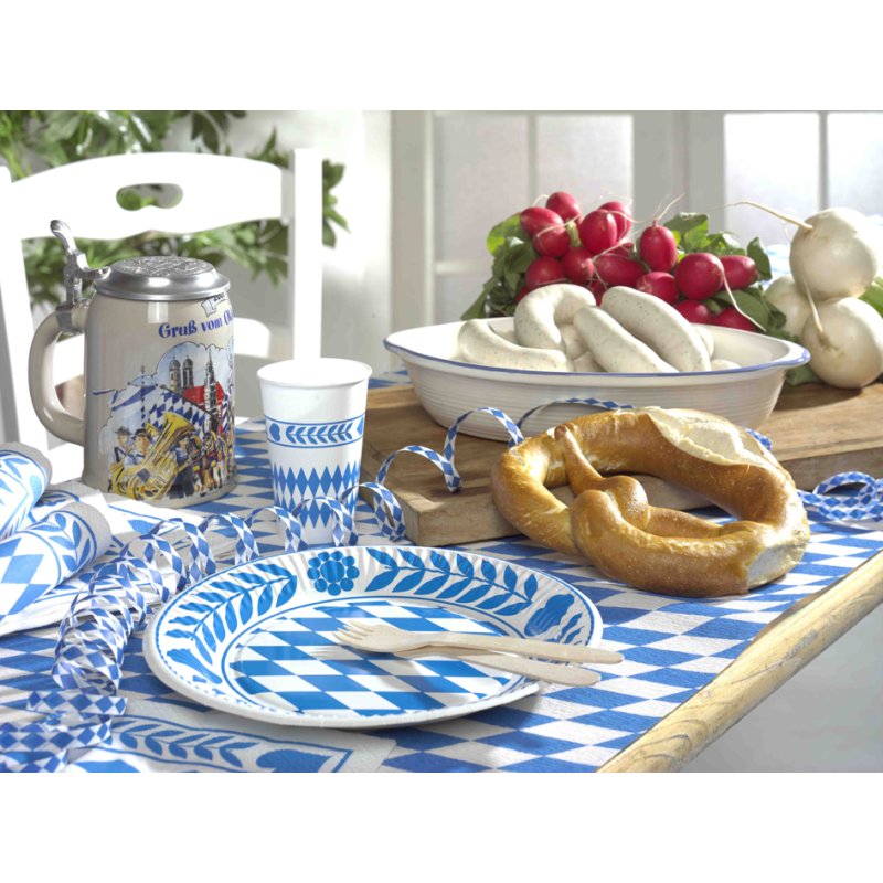 PAPSTAR serpentines Bavarois bleu, bleu/blanc, 4 m, 3 rouleaux